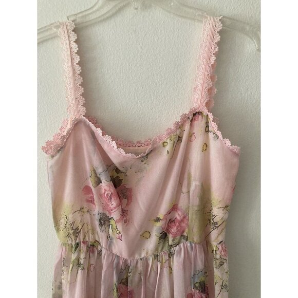 H.J.W. size L/M  coquette floral Spring Summer dress Cottage Core fairy tree - Picture 2 of 9